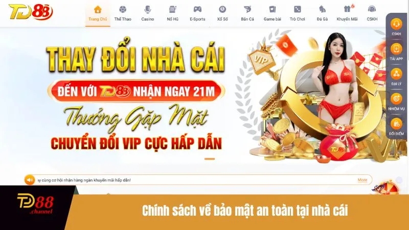 Chính sách về bảo mật an toàn tại nhà cái