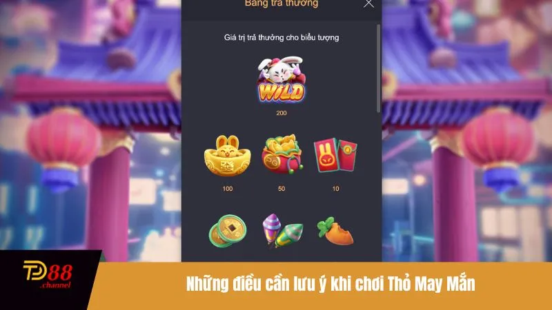 Những điều cần lưu ý khi chơi Thỏ May Mắn