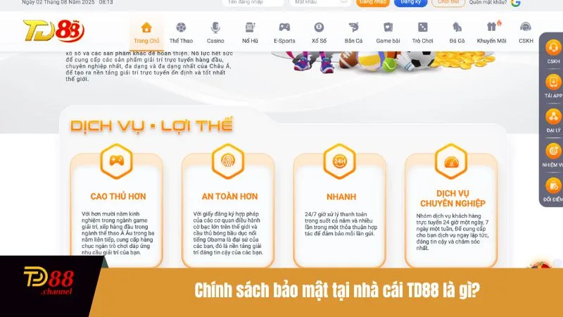 Chính sách bảo mật tại nhà cái TD88 là gì?