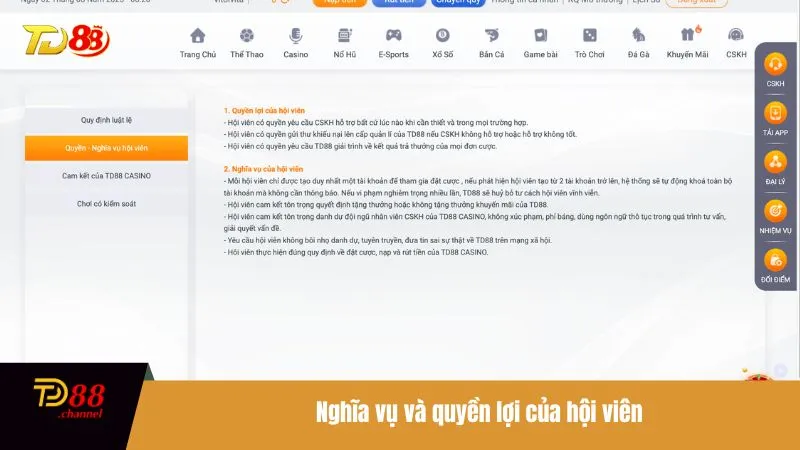 Nghĩa vụ và quyền lợi của hội viên