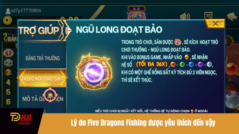 Lý do Five Dragons Fishing được yêu thích đến vậy