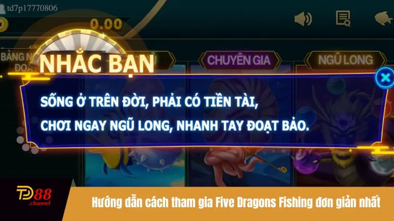 Hướng dẫn cách tham gia Five Dragons Fishing đơn giản nhất