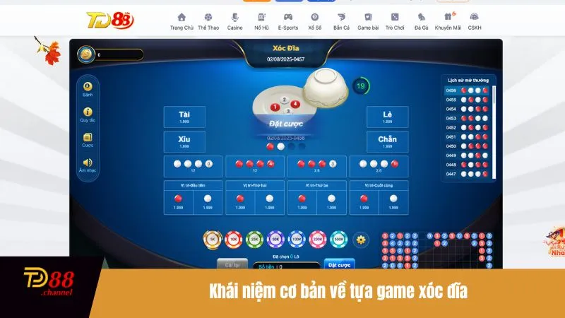 Khái niệm cơ bản về tựa game xóc đĩa